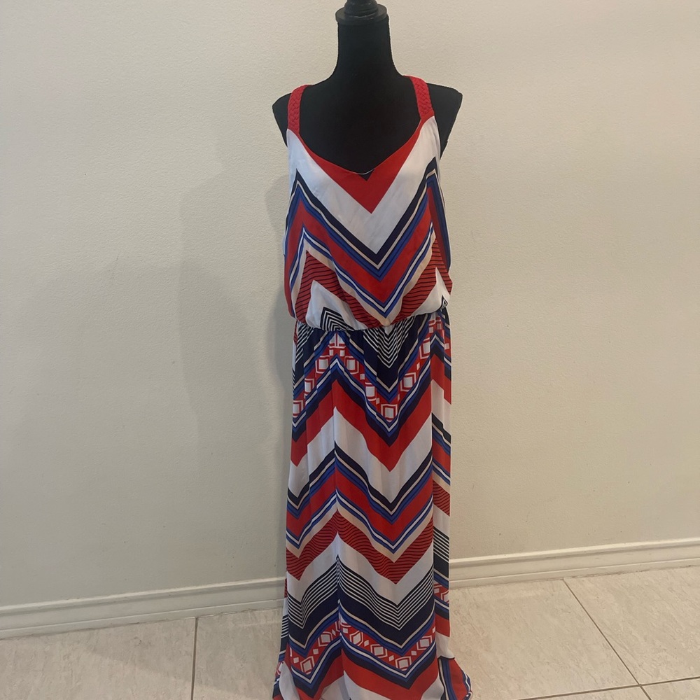 Gibson latimer chevron maxi dress